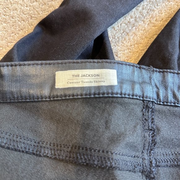 AG Adriano Goldschmied Jean Jackson Black Contour Tuxedo Skinny Low Boho Size 31 - Picture 2 of 15
